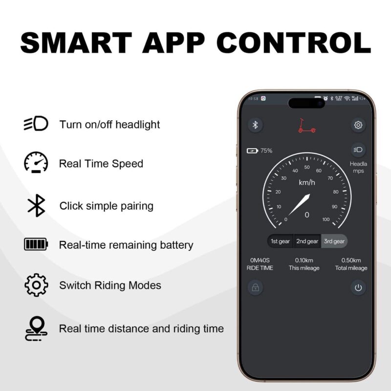 Monopattino Elettrico Pieghevole iENYRID M1 con APP 6